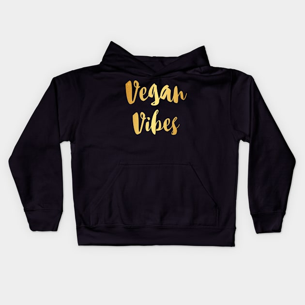 Vegan vibes Kids Hoodie by captainmood